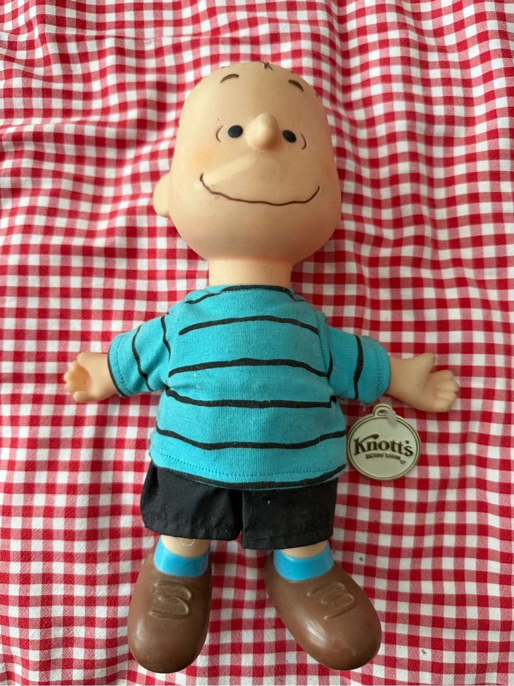 Peanuts Charlie Brown Teal Striped Shirt Doll